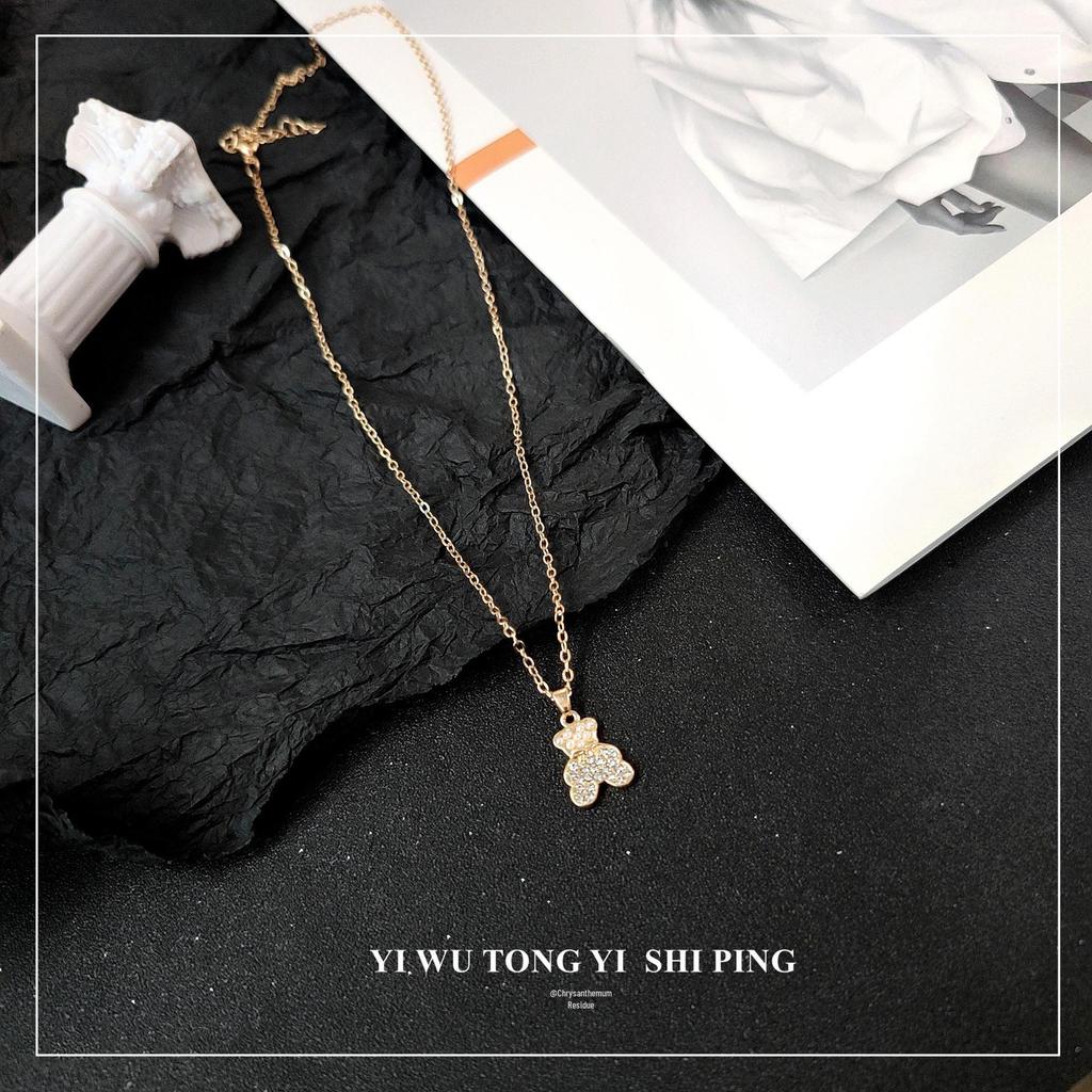 Clavicle Chain Little Bear Light Luxury Necklace - Trendy 2025 Women’s Summer Fashion