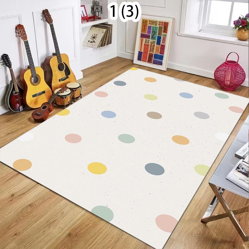 

Rug Carpet Mat Non-Slip Retro Polka Dot Art Area Rug for Living Room Entryway Bathroom Kitchen Playroom Mid Century Home Decor 40X60cm