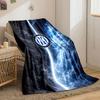 A vertical beam splits dark clouds on the left and bright storms on the right. for all seasons blanket lunch break throw gift
