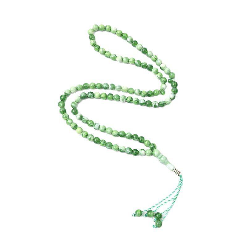 Tasbih Árabe de 99 Cuentas de 10 mm: Joyas de Rosario de Cuentas de Oración Musulmanas de Oriente Medio