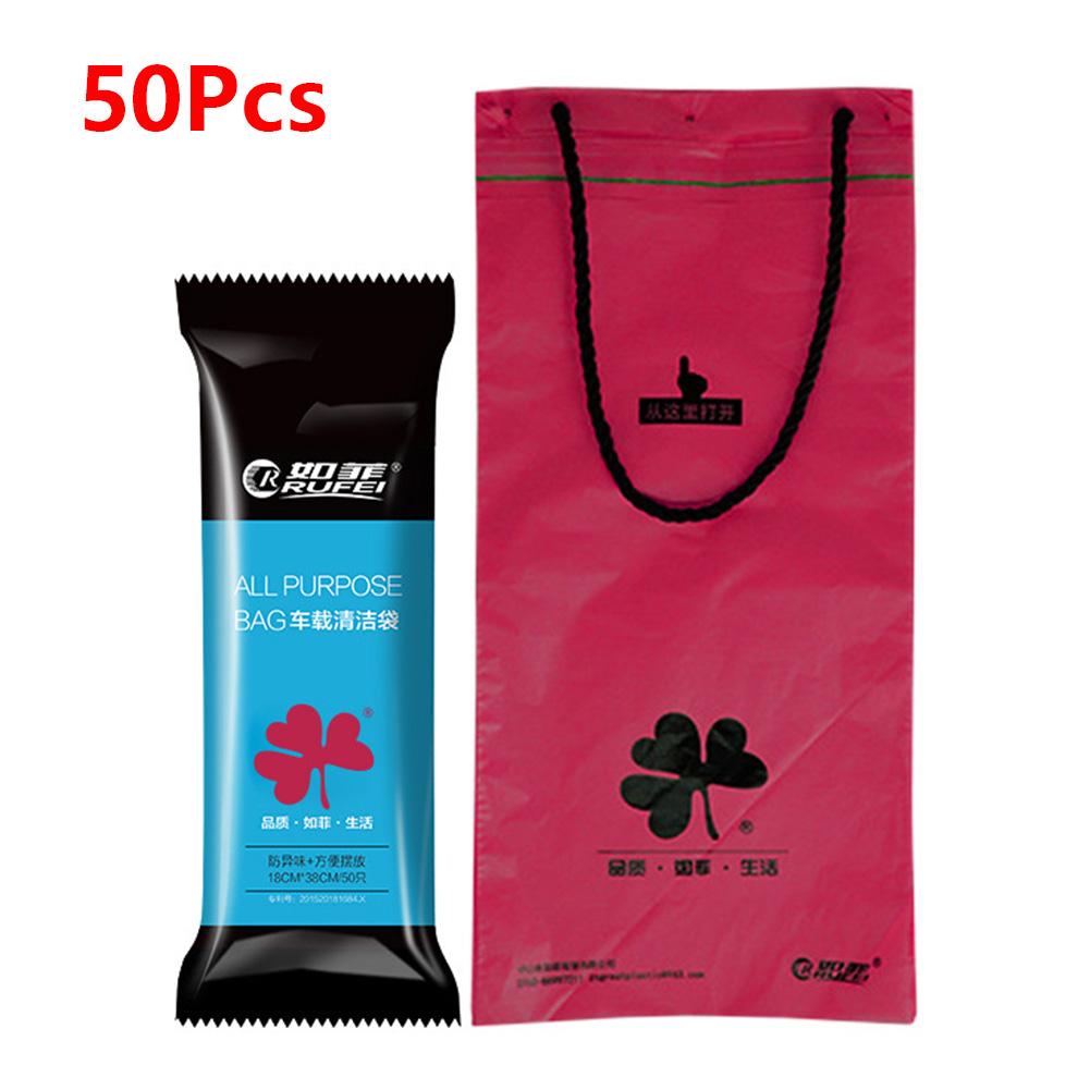 50 Stück selbstklebende Einweg-Auto-Mülleimer, biologisch abbaubar, Mülleimer, Müllbeutel, Aufbewahrungsbeutel für Auto, Fahrzeug, Büro, Küche