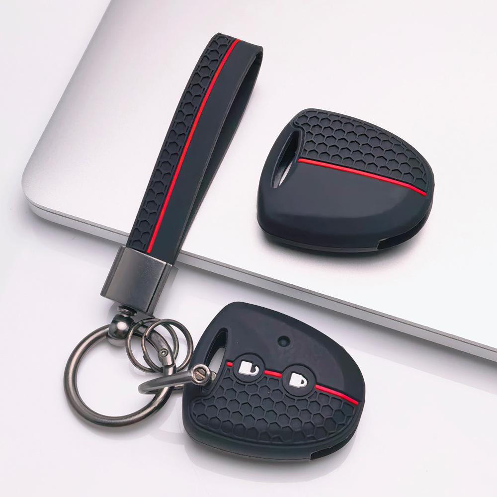 Key Cover for Toyota Hilux Yaris Corolla Rav4 Vigo Vitz Echo Old with Keychain Anti-Scratch Guard Shockproof Protection Soft Grip Texture
