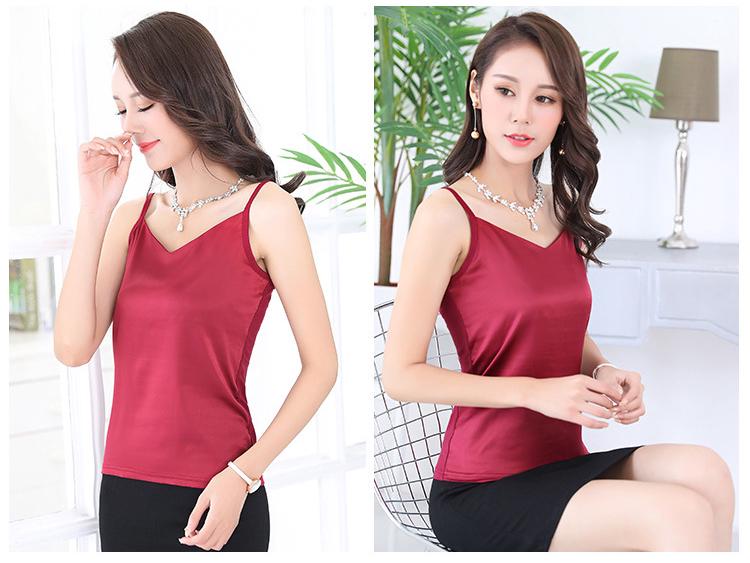 Women's Silk Camisole Tops – Slimming Professional and Sexy Outerwear