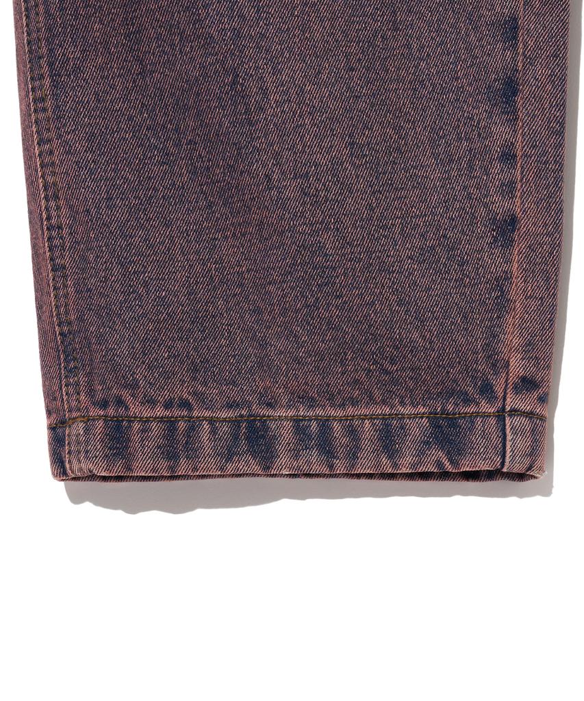 Brown Bless Hinder Post Wide Denim Pants - Purple