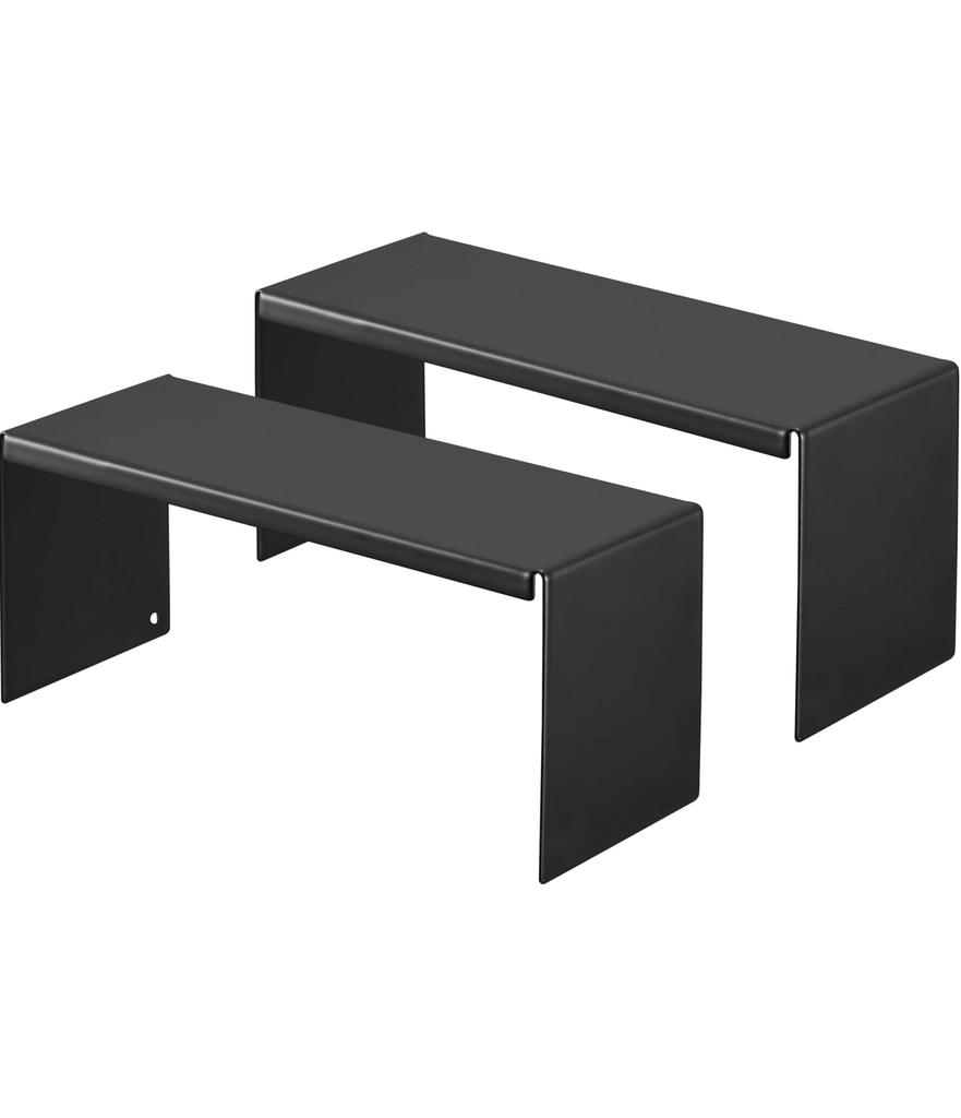 Yamazaki Tower Mirror Storage Set of W22 X D8 X for 4037 Rack, 2, Black, Approx. H10cm, U-Shaped, Bathrooms,