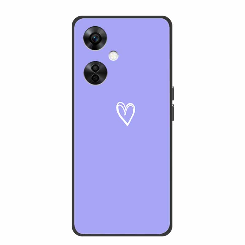 For OnePlus Nord CE 3 Lite 5G Cases Black Silicone Soft Cute Cat Rose Case For OnePlus Nord CE 3 5G Heart Lion Luxury TPU Cases