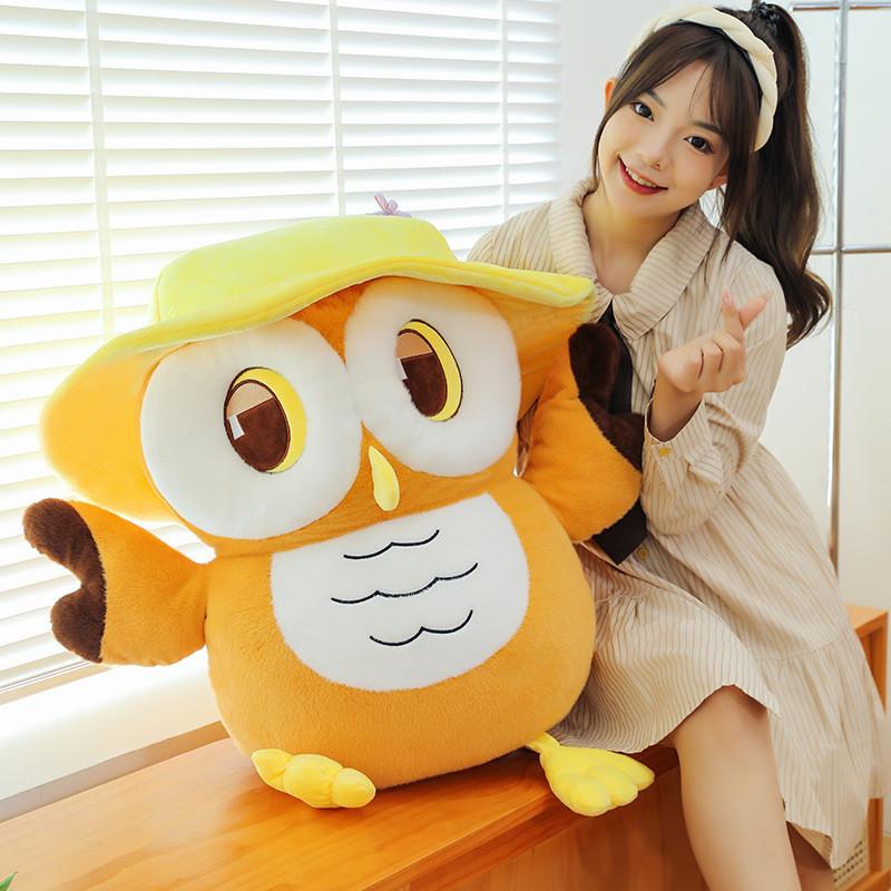 Eyed Big Owl Cartoon Plush Toys Cute Animal Doll Children Gifts Decorations