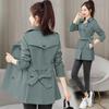 Frühling Herbst Trenchcoat Frauen Kleidung Schlank Lange Ärmeln Kurzen Windjacke mit Gürtel Casual Outwear Weibliche Tops Futter