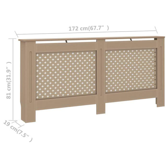 Cache-radiateur en MDF brun - vidaXL - 172x19x81 cm - Fonction décorative et espace additionnel