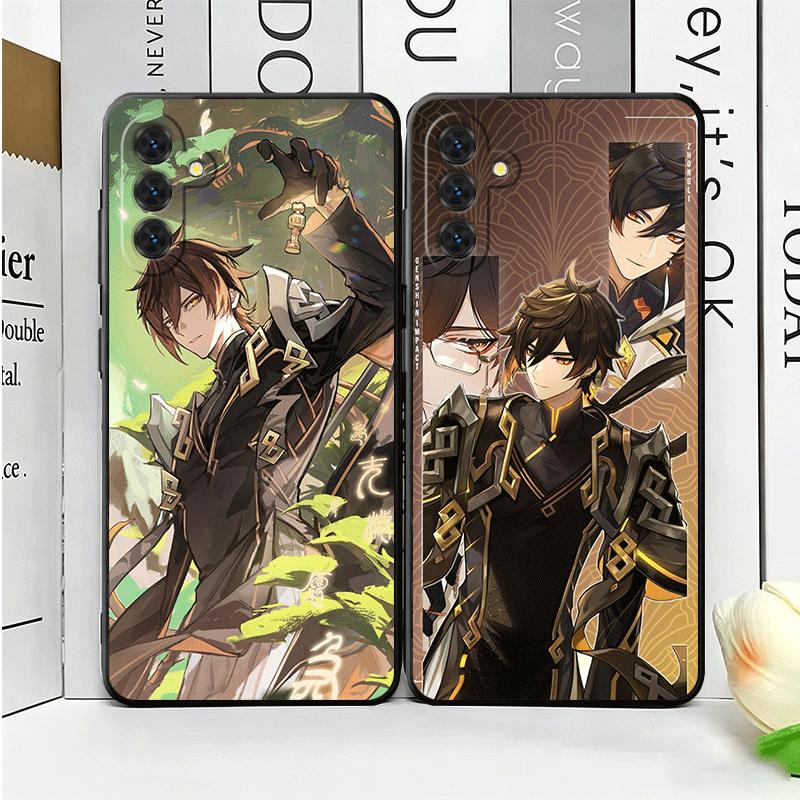 Genshin Impact Zhongli Soft Phone Case for Samsung A17 A37 A57 A16 A26 A36 A56 A15 A25 A35 A55 A14 A24 A34 A54 A13 A23 A33 A53 A