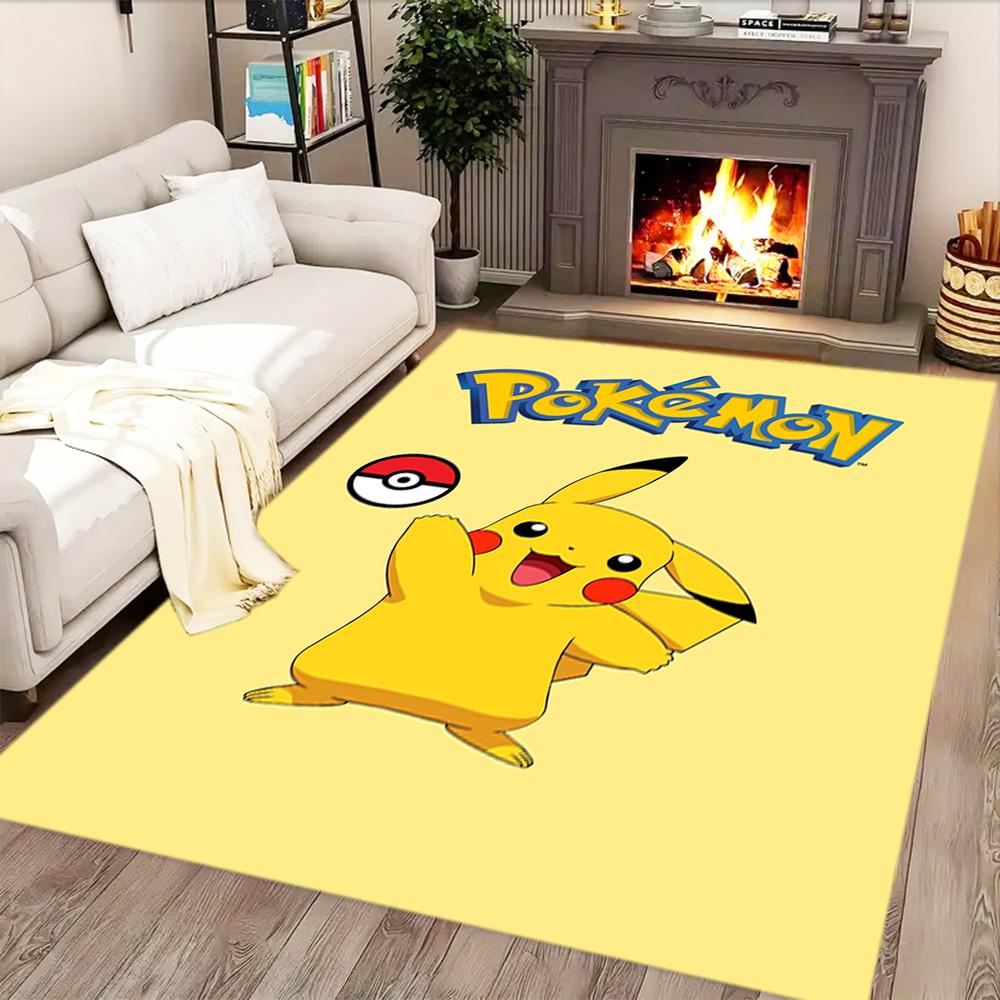 Pikachu Adventure Begins rug for living rooms, bedrooms, home décor, and as gifts.