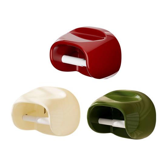 Roll Holder No Drilling Wall Mount Toilet Paper Holder with Top Storage Shelf Durable Space Saving Tissue Dispenser for Bathroom Kitchen