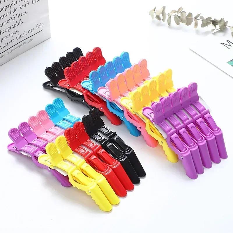 5Pcs Alligator Hair Clip Plastic Nonslip Durable Hairpin Black Pink Styling Accessories for Women Men Hairdressing