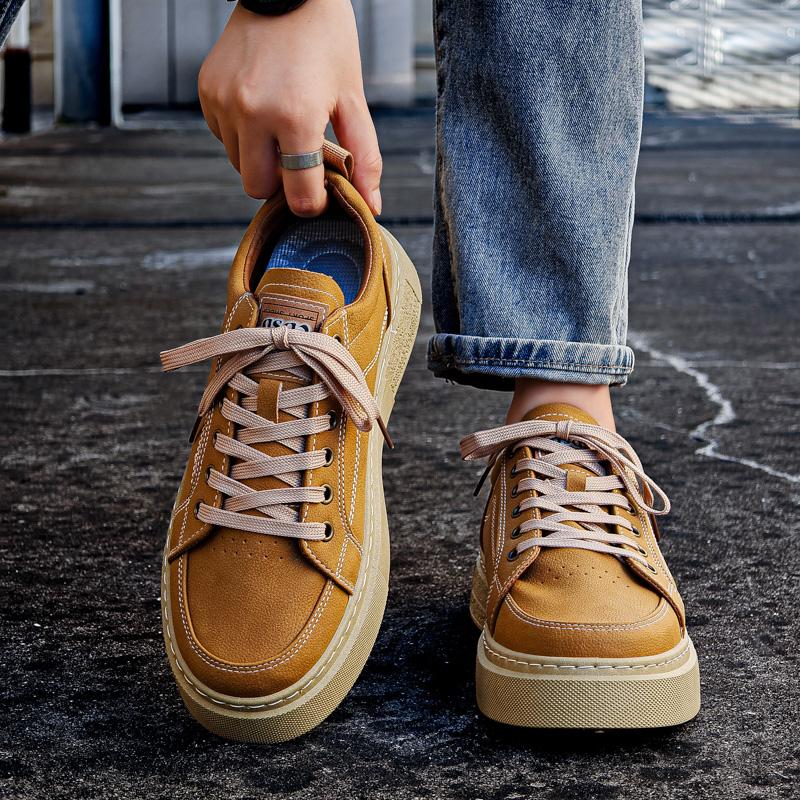 New Men's Classic Fashion Low Top Thick Sole Skateboarding Shoes Comfortable Soft Sole Basketball  Sneakers