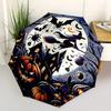 1pc Halloween Spooky Automatic Open/close Umbrella, 8-Rib Sturdy Structure, Portable Travel Umbrella, Parties, Everyday Use, Outdoor Accesso
