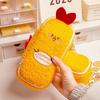 Kawaii Cartoon Federmäppchen Plüsch Gelbe Garnele Große Kapazität Bleistiftetui Schüler Schule Büro Aufbewahrung Schreibwaren Federmäppchen Kinder Geschenk