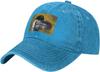 Loon Bird Print Washed Denim Baseball Cap Adjustable Cotton Sun Protection Casual Hat for Men Women