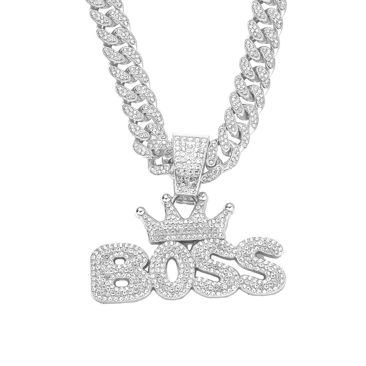 

Подвеска в виде кубинской буквы «корона» от BOSS, персонализированные танцевальные мужские украшения в европейских и американских хип-хоп ночных клубах