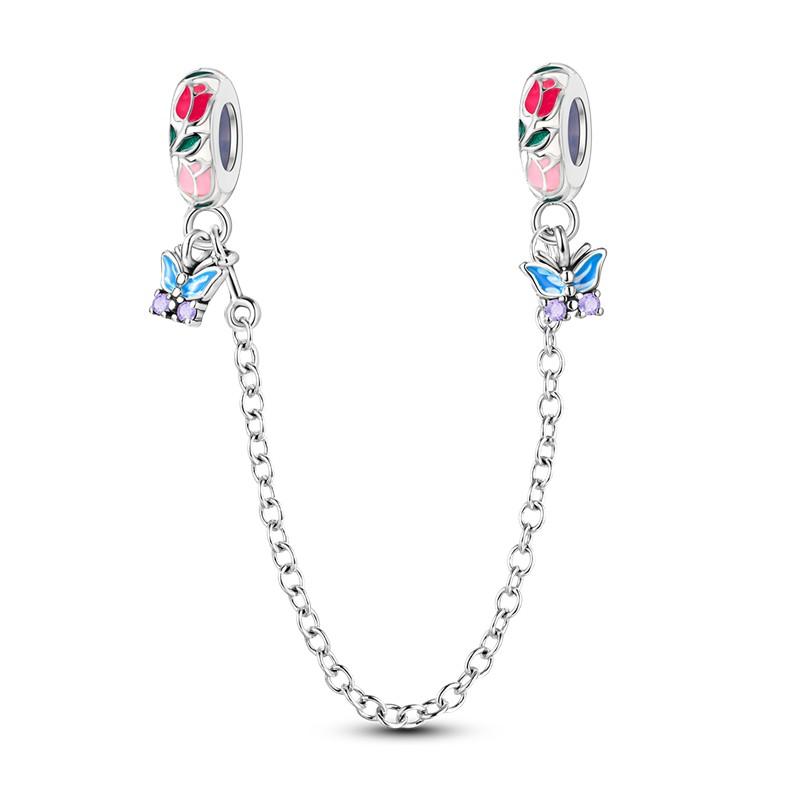 Copper Fashion Colorful Charm Beads Blue Love Celtic Knot Dangle Fit Original Fashion Bracelet Necklace Diy Jewelry