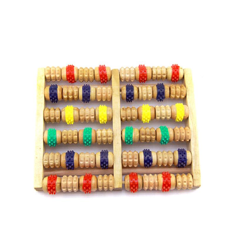 

1Pcs Colorful Wooden Foot Massage Equipment Roller - Reflexology Stress Relief Exercise Health Experience Care Support Pain Relief Feet Massage