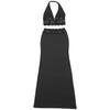 Damen Neue Sommer Mode Sexy Neckholder Rückenfreies Camisole Hohe Taille Spitze Rock Anzug