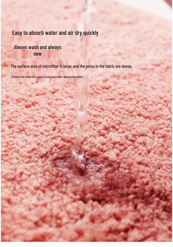 Thickened Anti-Slip Bathroom Floor Mat: Water-Absorbent Plush Doormat for Toilet, Entrance, and Bedroom