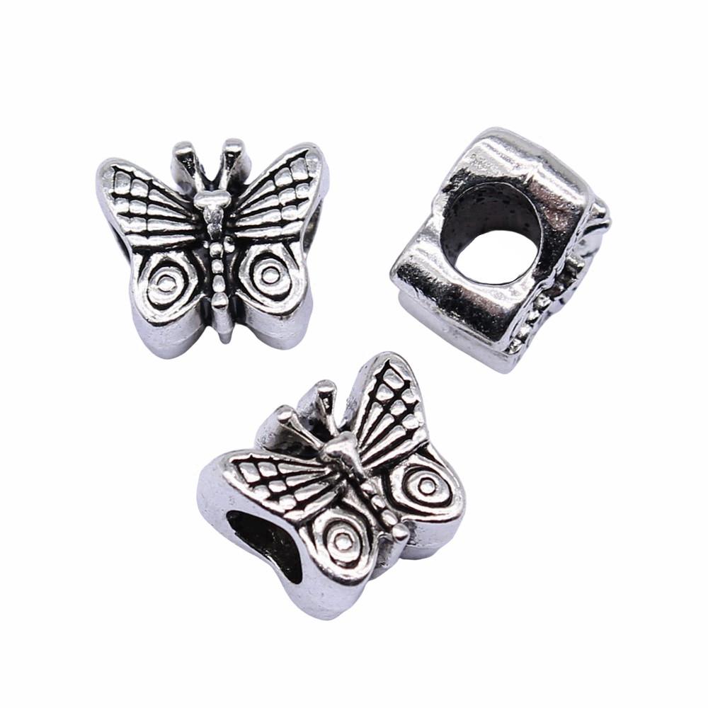 Animal Spacer Beads Large Hole Charms For Necklace Jewelry Making Starter Kit