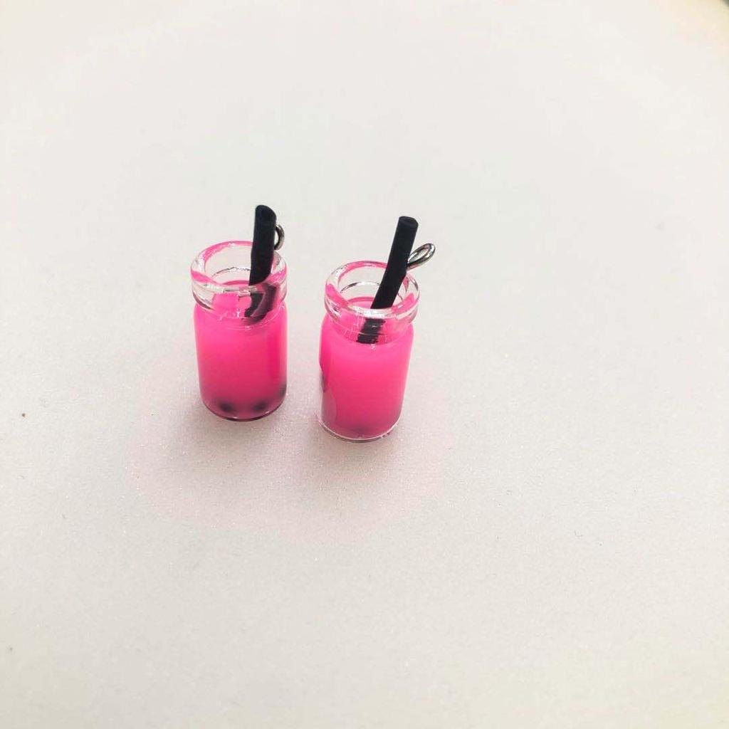 Mini DIY Milchtee Glasflasche Anhänger Halskette/Armband Modeschmuck