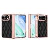Luxury Business CC Leather Electroplated Foldable Phone Case for IPhone Ultra 18 Fold Hard Shock Absorbent Anti Scratch Full Hinge Protection Cover