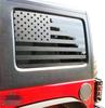 Matte Black American Flag Rear Window Decal For 2018-2022 Jeep Wrangler JL 4Door