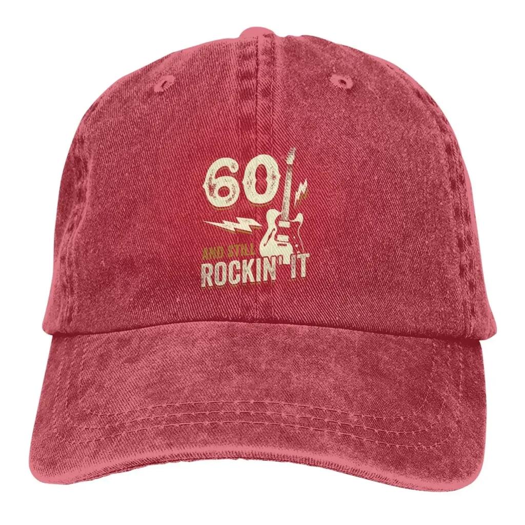 Guitar Rock Multicolor Hat Peaked Men Women's Cowboy Cap 60th Birthday Baseball Caps Personalized Visor Protect Hats