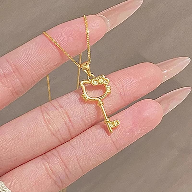 Золотая Ретро Подвеска-Кошка на Цепочке: Роскошный чокер-подвеска с милым дизайном головы кошки.