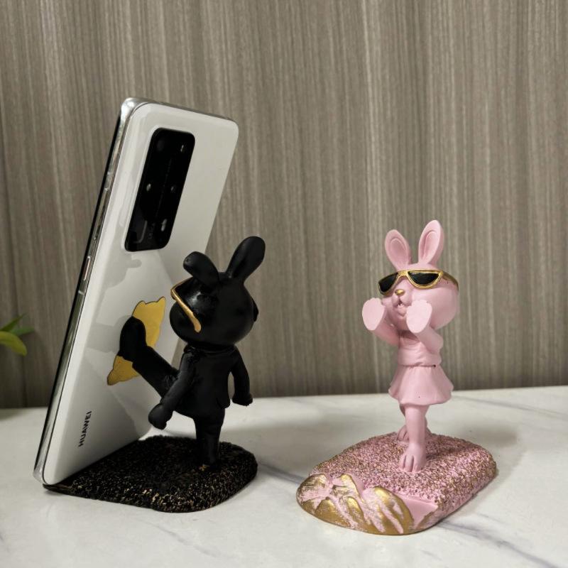 Rogue Rabbit Ornament Niedlicher Handyhalter Büro Desktop Ornament