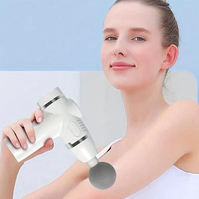 A Portable Handheld 8-gear Massage Gun with 12 Replaceable Heads for Deep Tissue Massage for Travel  Office Household