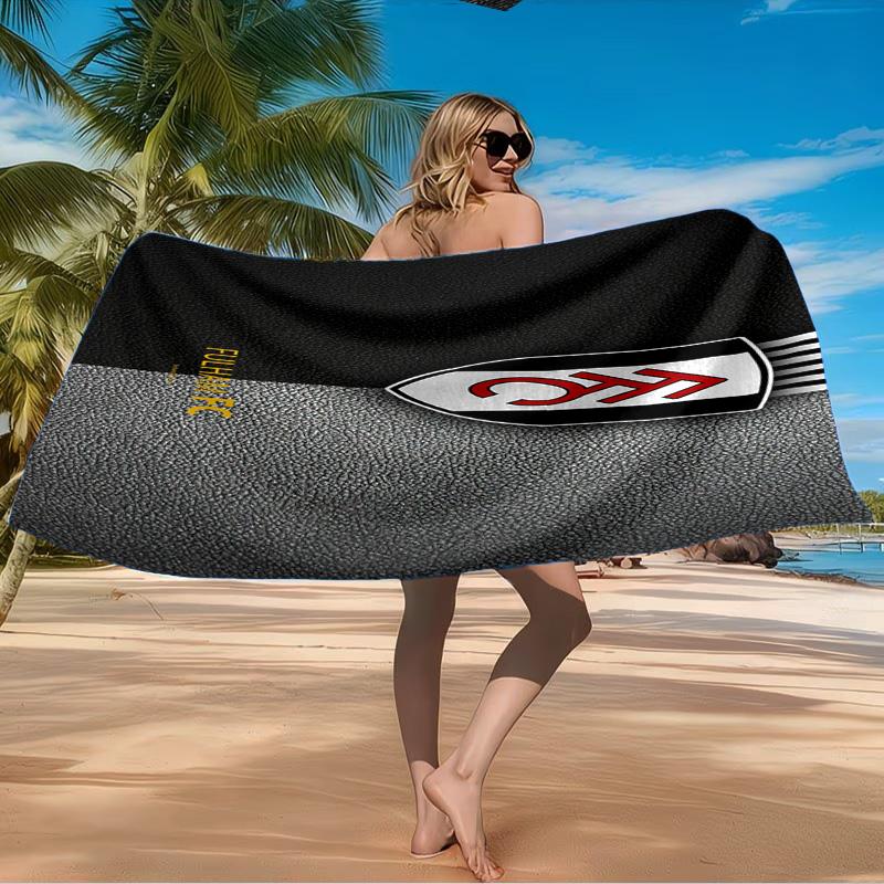 Fulham Fußballwappen Strandtuch Mikrofaser Strandtuch, Leicht und Schnelltrocknend, für Sommerreisen, Schwimmbad-Fan Geburtstagsgeschenk