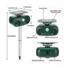 Waterproof Solar Ultrasonic Cat Repeller Outdoor Cat Repeller with Flashing LED Ultrasonic Animal Repeller for Dogs Squirrels Birds Wild Animals
