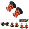 2pcs 10mm Motorcycle CNC Rear Stand Swing Arm Spool Sliders Stand Swingarm Bobbins (Orange)