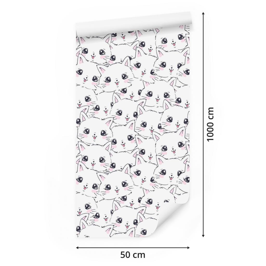 Little cheerful kittens wallpaper for living room and bedroom 50x1000