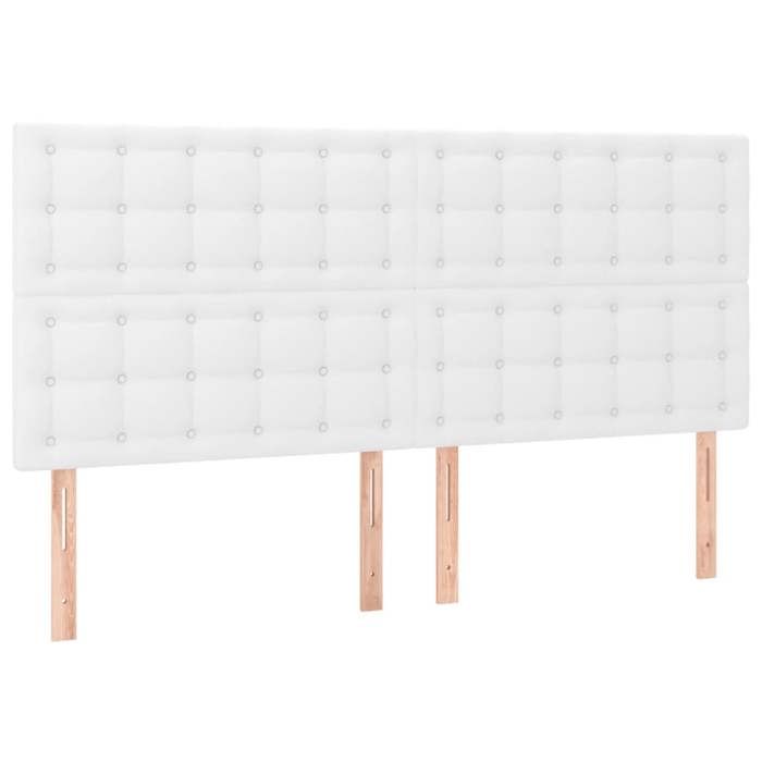 Tête de lit - MAISON EXCLUSIVE - 180 x 5 x 118/128 cm - Similicuir - LED intégrée - Hauteur réglable