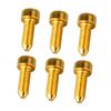 6PCS Guitar Hex Head Screws Double Tremolo Bridge Saddle String Locking Screw with Taper Tip Gold