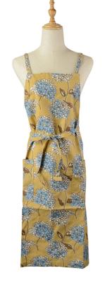 Friends Hill Short Apron Rainy Flower Yellow