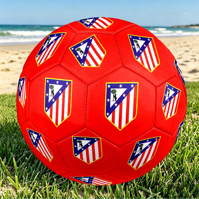 Football Club Print Size 5 Soccer Ball, PU Wear Resistant Football for Match Training and Daily Practice, Birthday Gift for Soccer Fans