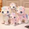 Kawaii Pink White Unicorn Plush Toy Cute Stuffed Animal Soft Cartoon Wing Rainbow Flying Horse Sleeping Doll Christmas Gift
