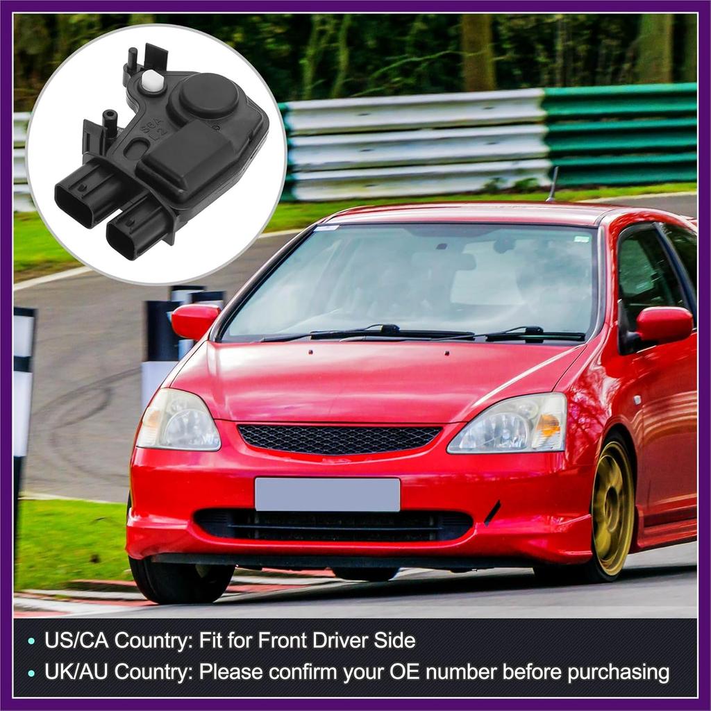 Power Door Lock Actuator Motor Front Left Driver Side for Honda Civic for Acura CR-V Element Accord 2-Door Coupe 72155-S5P-A11 72155S5PA11 Premium