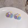 Romantic Handmade Beads Flower Earrings for Women Exquisite Elegent Rice Bead Floral Earring Dopamine Y2K Jewelry Gifts