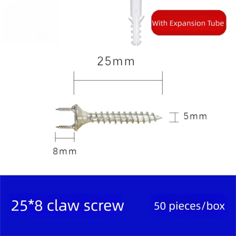 50PCS Double Headed Steel Galvanized Nail Sturdy Invisible Headless Nail with Accessories Sheep Horn Nail Decoration Work