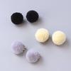 1 çift Çocuklar Pom Pom kulak klipsi Peluş Top Çocuk Kız Çocuk Klip Hiçbir Delici Küpe Takı