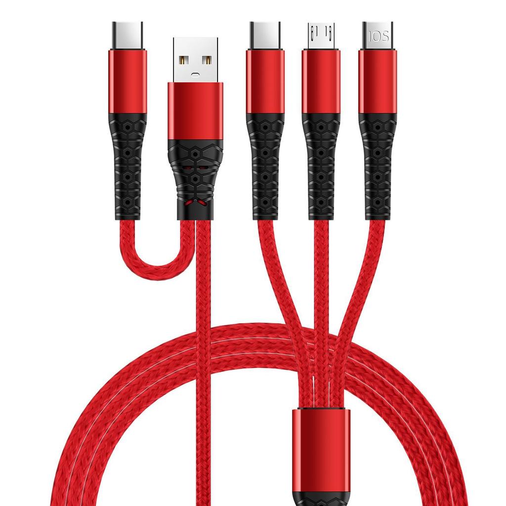 Zwei-Zug Drei-Handy Datenkabel U+C zu M+L+C Schnellladekabel Geeignet für Samsung Apple Datenkabel
