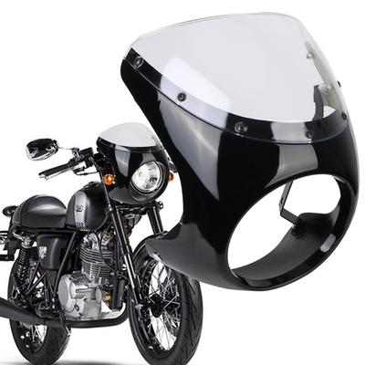 Für Honda 7 Zoll/16,5~18cm Für Cafe Racer Universal Retro Scheinwerfer Windschutzscheibe Motorrad Frontscheinwerfer Verkleidung