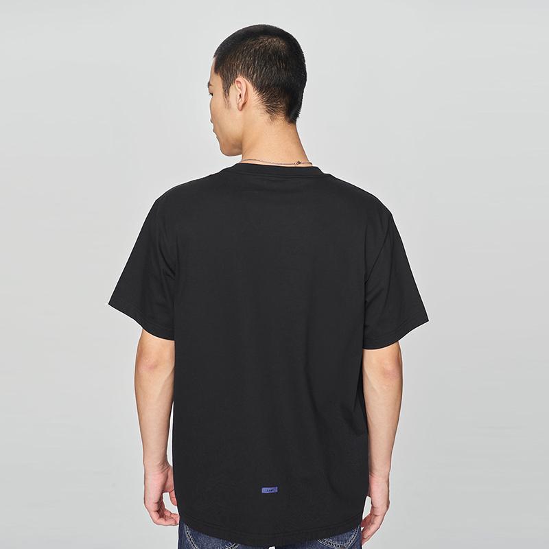 Lee T-Shirts Men's Black Crew Neck Thin LMT010033200231K11000